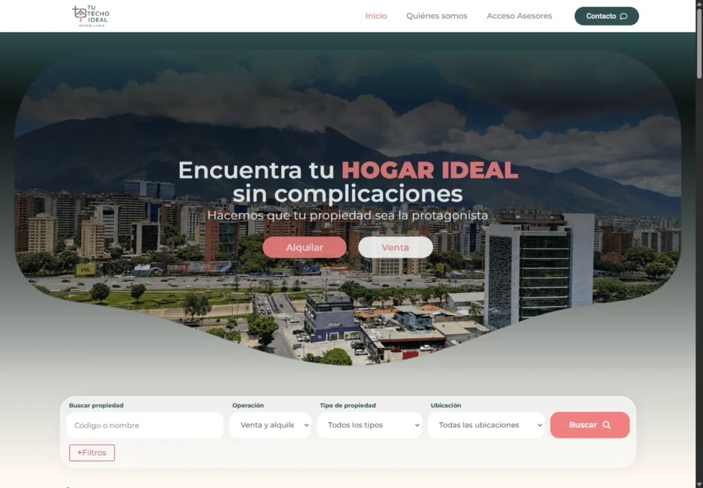 Portada de Tu Techo Ideal y buscador de propiedades