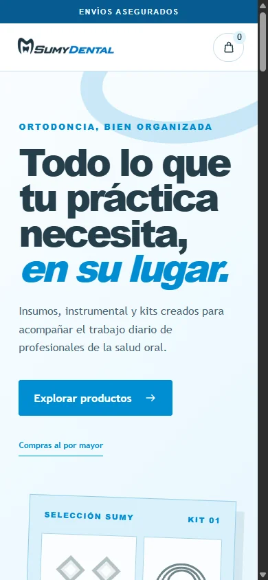 Vista móvil de la tienda Sumy Dental